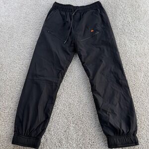 Quechua Jogger Pants Mens XL Black Fleece Elastic Waist Zip Pockets Hiking